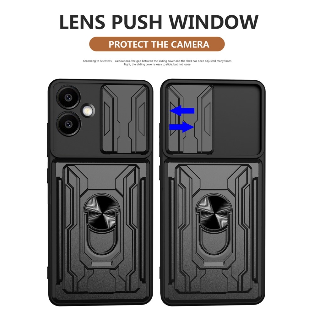 Csúszós, tartós borító Samsung Galaxy A06 4G készülékhez - fekete