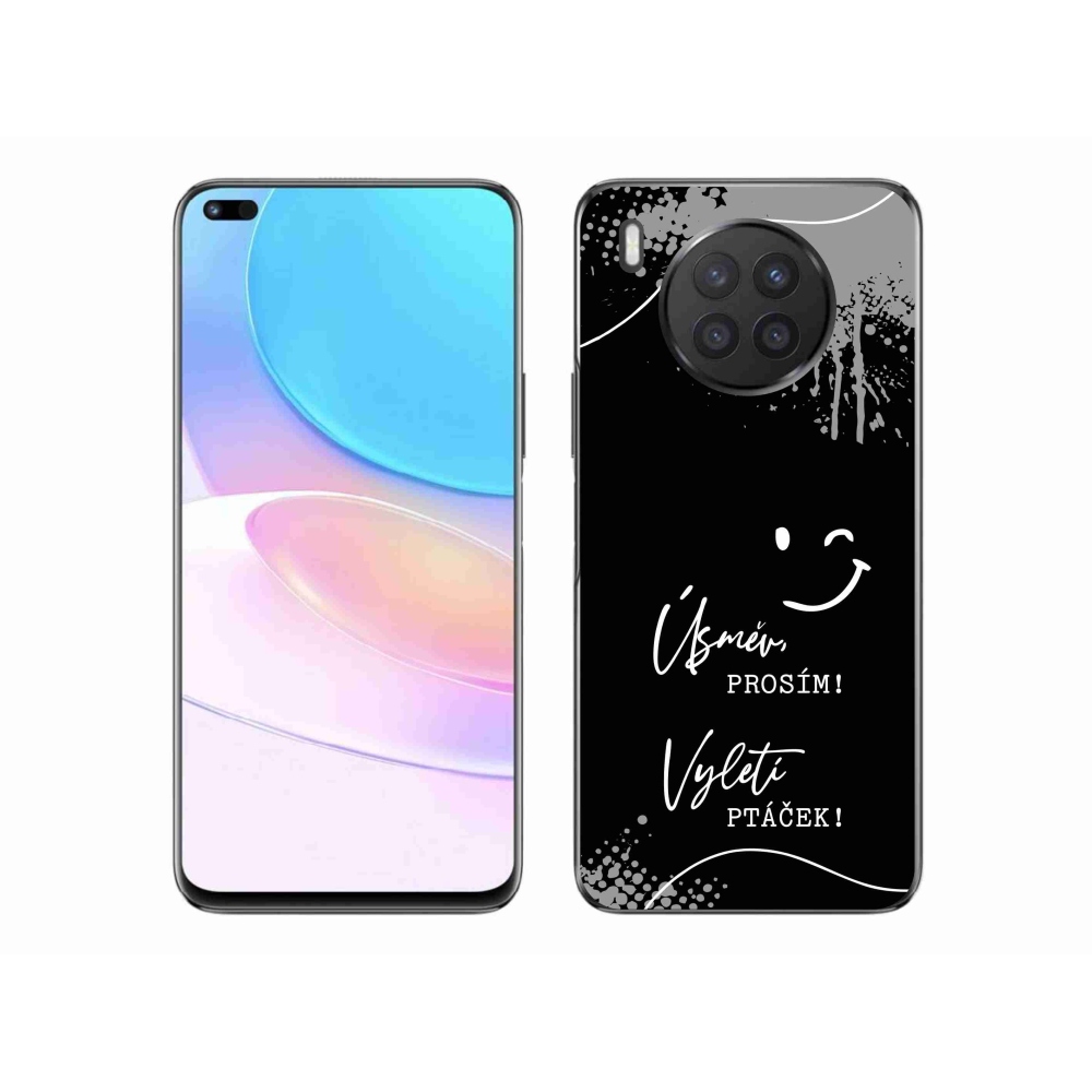 Gél borító mmCase a Honor 50 Lite készülékhez - vicces szöveg 4 fekete háttér