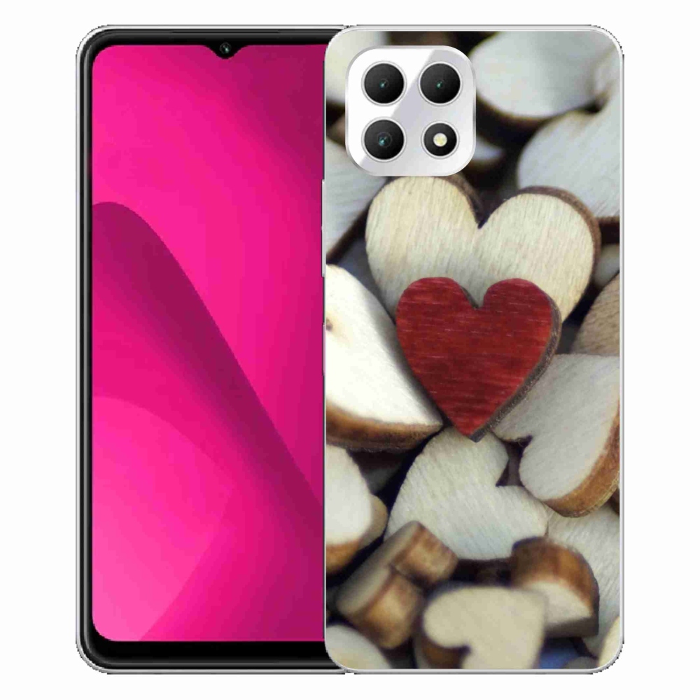 Zselés borítás mmCase a T-Mobile T Phone 2 készülékhez - gravírozott piros szív