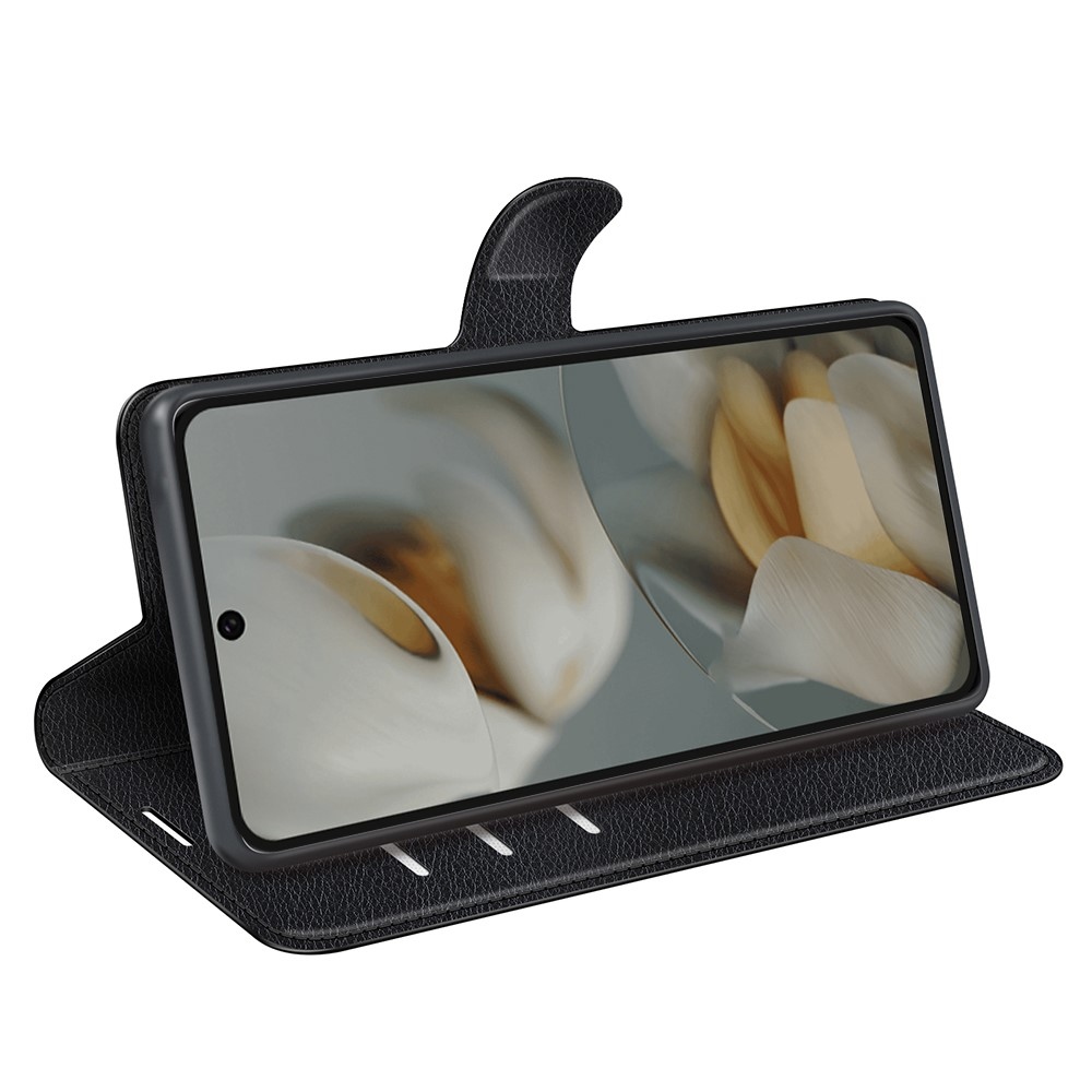 Litchi könyv tok Google Pixel 10 Pro XL-hez - fekete