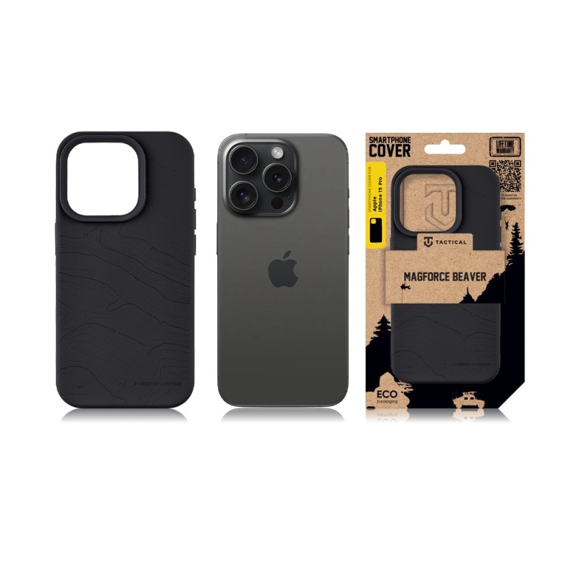 Tactical MagForce Beaver borító iPhone 15 Pro aszfalthoz