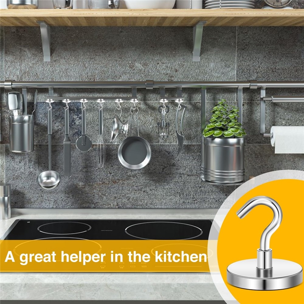 Akasztós acél mágneses kampó 12 kg teherbírással