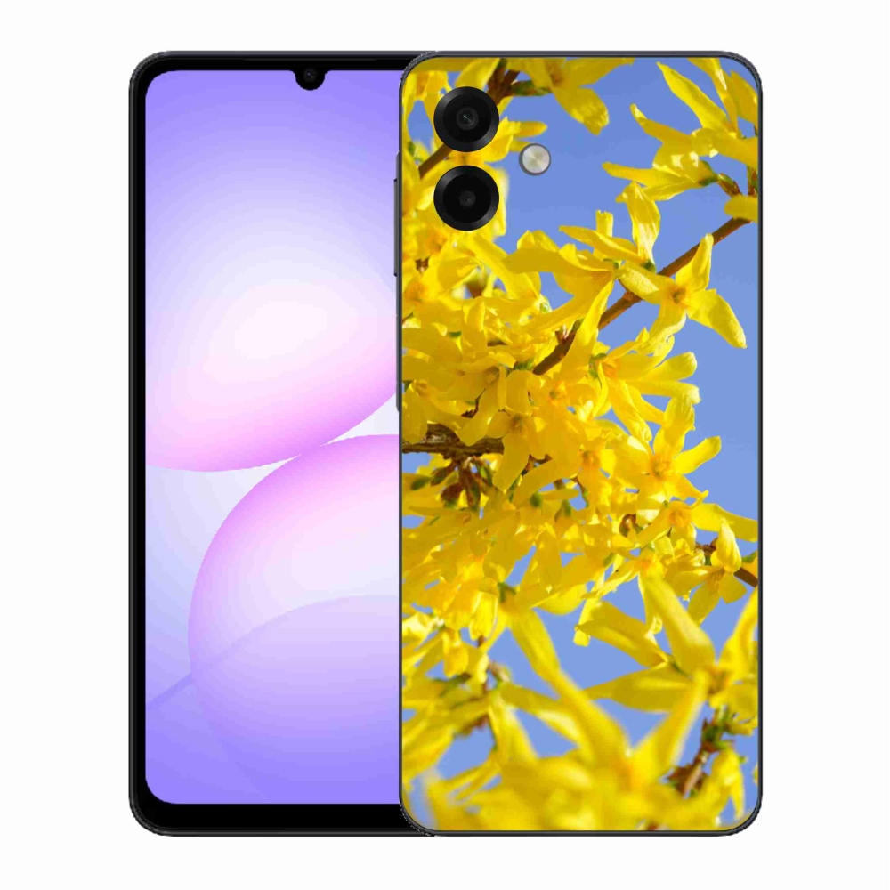 Gél borítás mmCase Samsung Galaxy A07 4G - sárga virágok