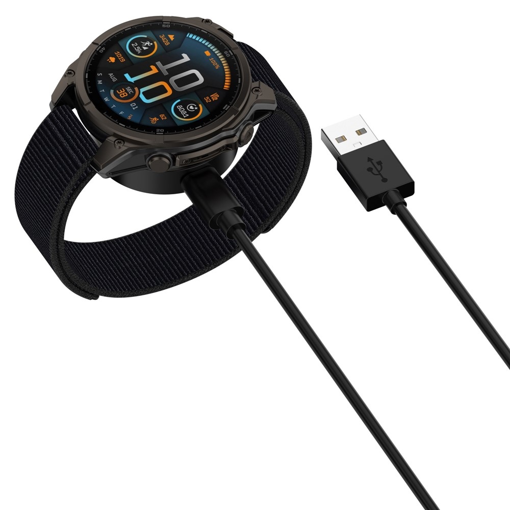 USB-A töltőkábel a Garmin Forerunner 570 42 mm / 47 mm készülékhez, 1 m – fekete
