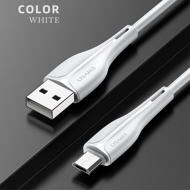 USMS micro USB kábel töltéshez és szinkronizáláshoz / 1m - fehér