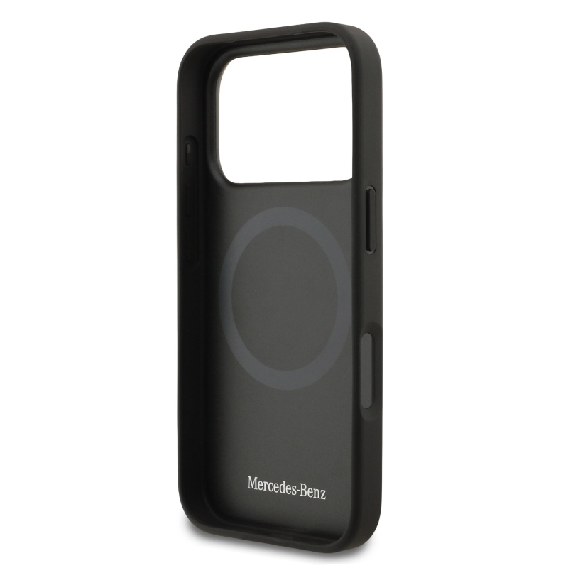 Mercedes Leather The Move MagSafe hátlap az iPhone 17 Pro készülékhez Fekete