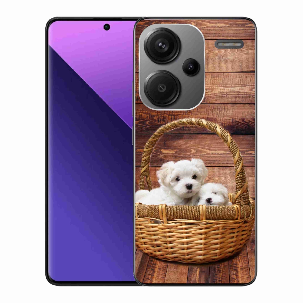 Gél borítás mmCase a Xiaomi Redmi Note 13 Pro+ 5G számára - kölyökkutyák