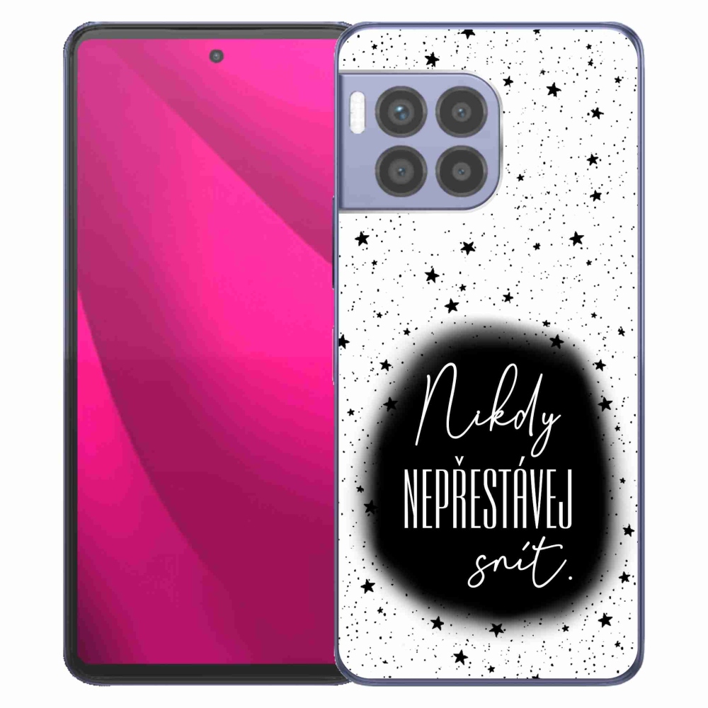 Gél borítás mmCase a T-Mobile T Phone 2 Pro készülékhez - Idézet 1 fekete-fehér háttérrel