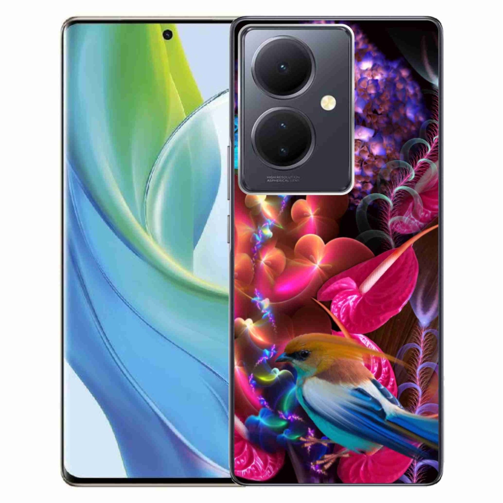 Gél borító mmCase a Vivo V29 Lite 5G-hez - színes virágok