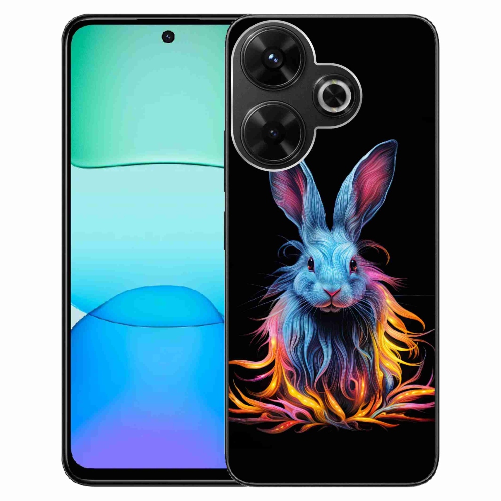 Gél borítás mmCase a Xiaomi Redmi 13 4G/Poco M6 4G számára - absztrakt nyúl