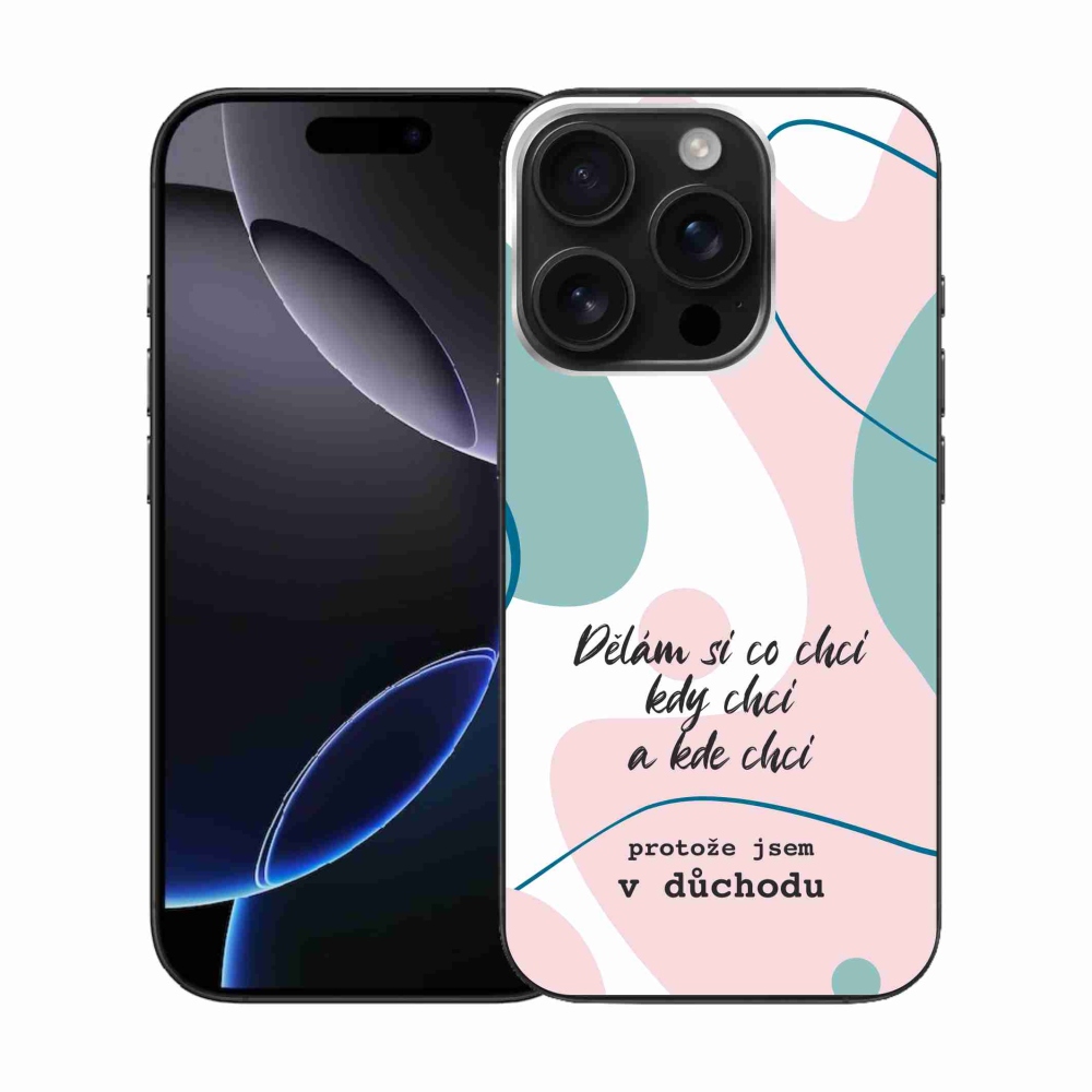 Gél borító mmCase iPhone 16 Pro készülékhez - vicces szöveg 10 fehér háttér