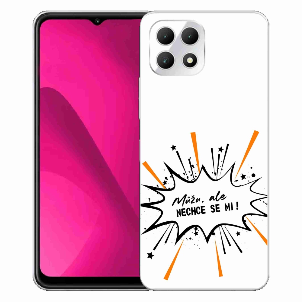 Gél borító mmCase a T-Mobile T Phone 2 készülékhez - vicces szöveg 11 fehér háttér