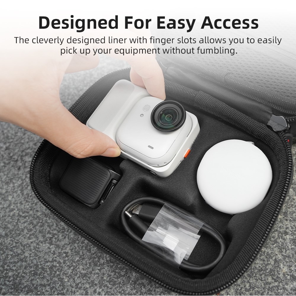 BRDRC tárolótok Insta360 GO Ultra Standard Edition készülékhez karabinerrel