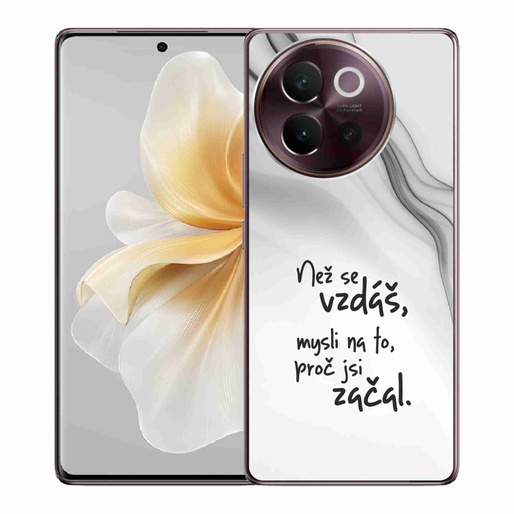 Gél borítás mmCase a Vivo V40 Lite 5G készülékre - Idézet 2 fehér háttér