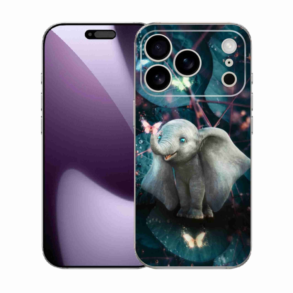 Zselés borítás mmCase iPhone 17 Pro készülékhez - aranyos elefánt