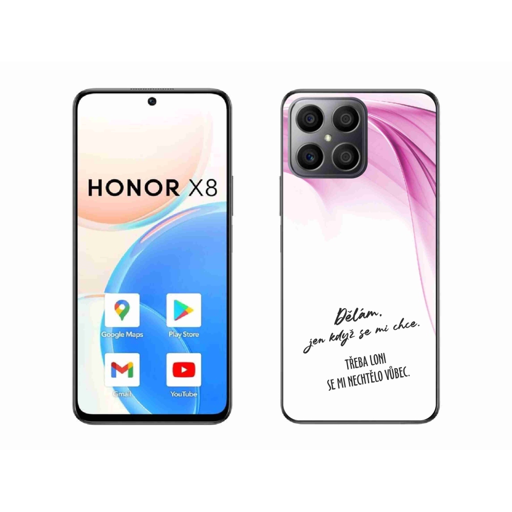 Gél borító mmCase a Honor X8 4G-hez - vicces szöveg 12 fehér háttérrel