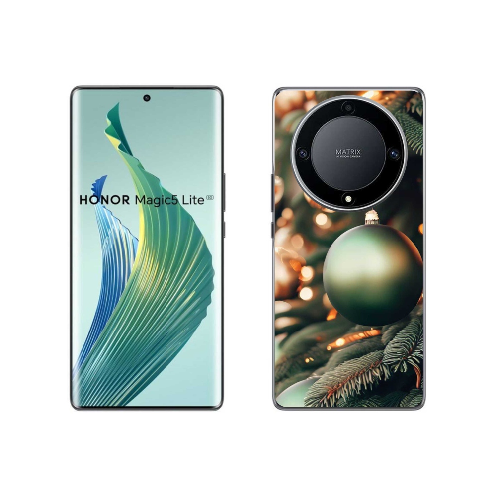 Gél borítás mmCase a Honor Magic 5 Lite 5G számára - karácsonyi dekorációk 1