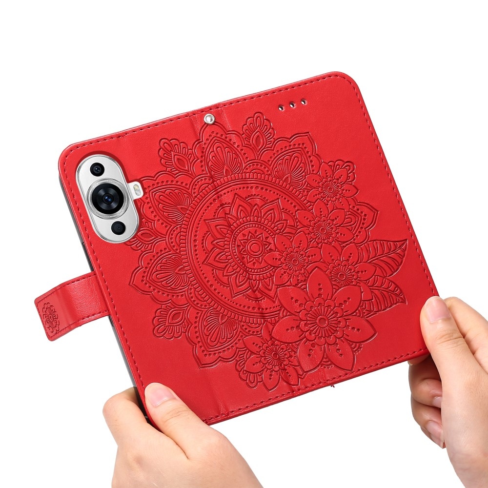 Mandala könyv tok Huawei Nova 11-hez - piros