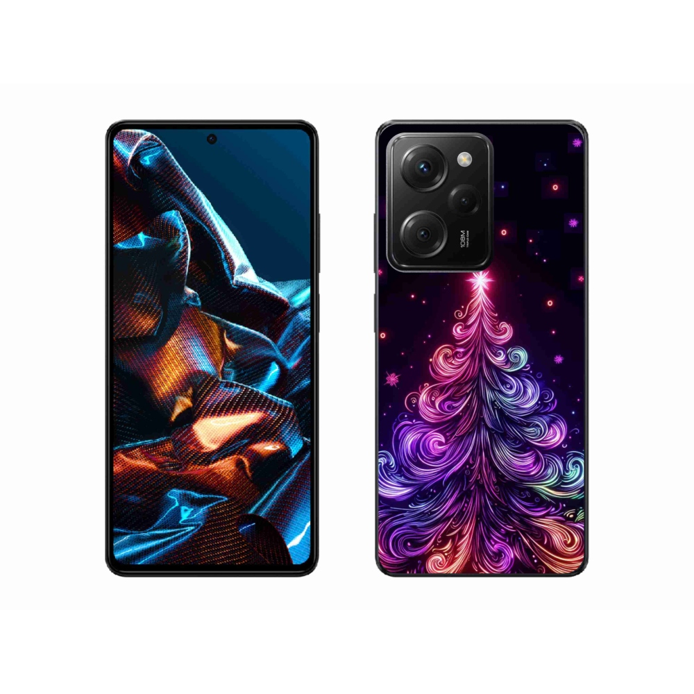 Gél borítás mmCase a Xiaomi Poco X5 Pro 5G számára - neon karácsonyfa 1