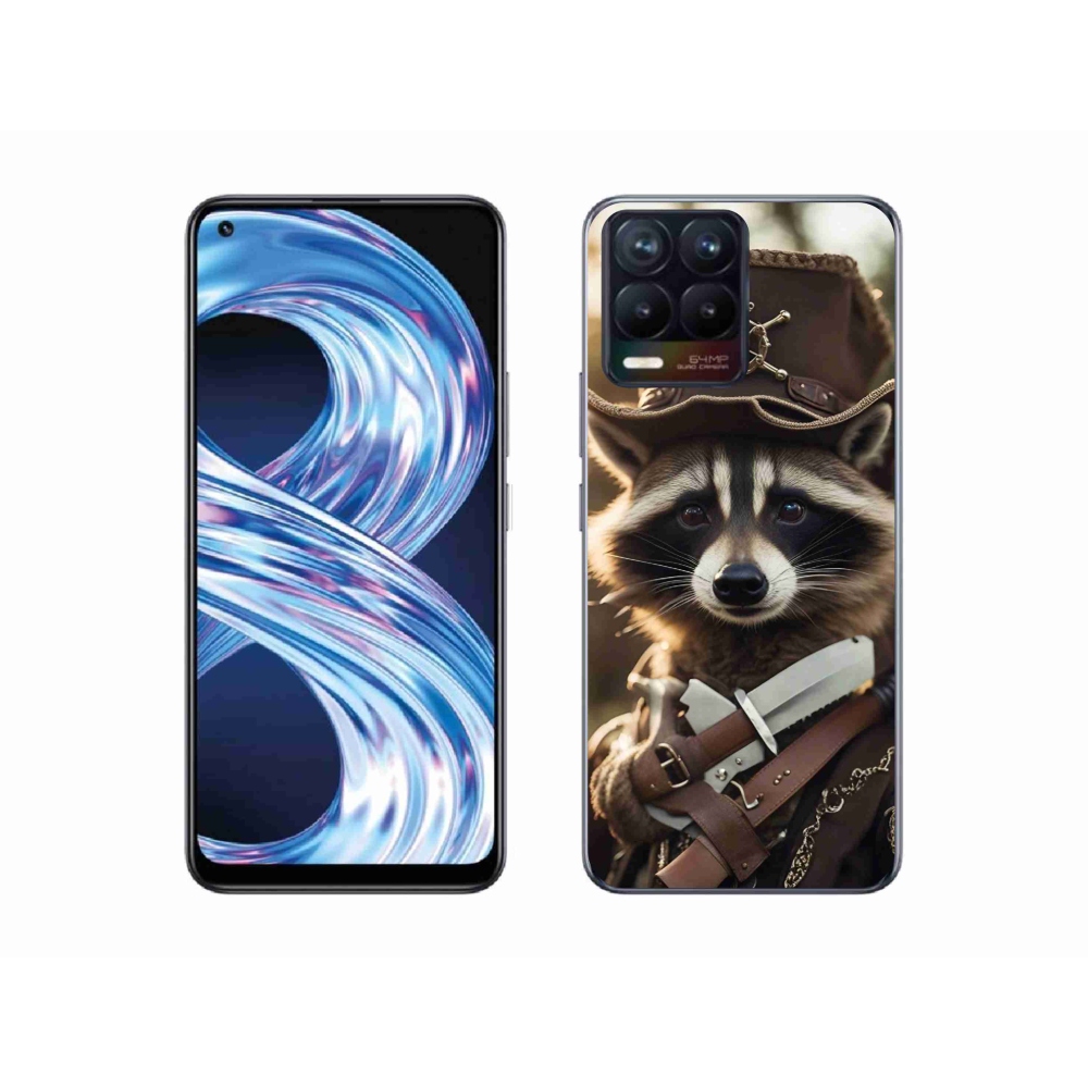 Gél borítás mmCase a Realme 8 4G-hez - mosómedve egyenruhában