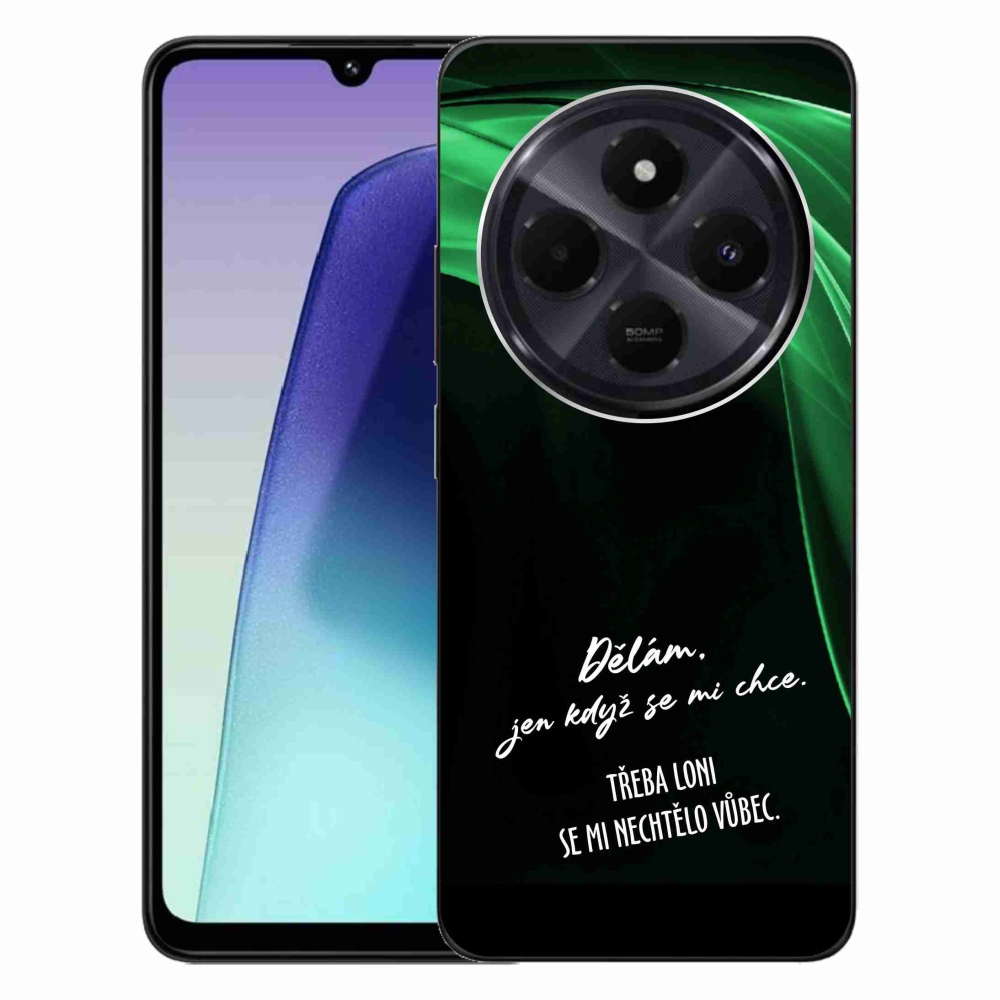 Gél borító mmCase a Xiaomi Redmi 14C/Poco C75-hez - vicces szöveg 12 fekete háttérrel