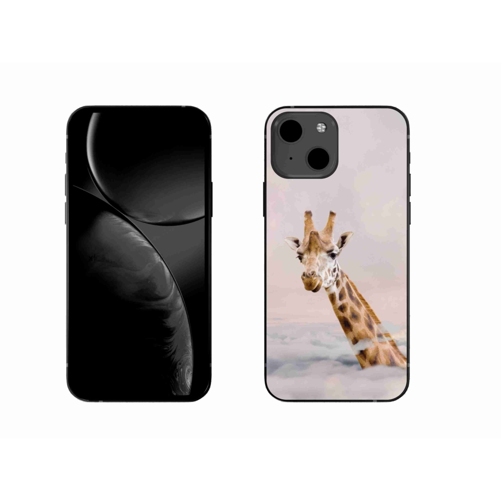 Zselés borítás mmCase iPhone 13 készülékhez - zsiráf a felhőkben