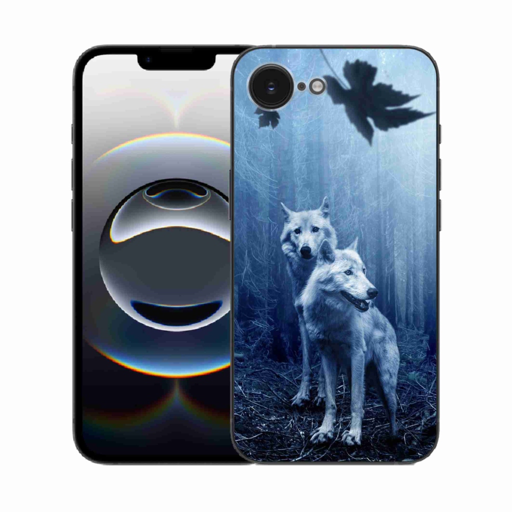 Zselés borítás mmCase iPhone 16e készülékhez - farkasok az erdőben