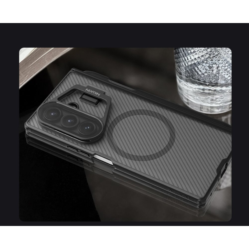 Nillkin CamShield Prop mágneses toll slot hátlapja Samsung Galaxy Z Fold 7 átlátszó fekete
