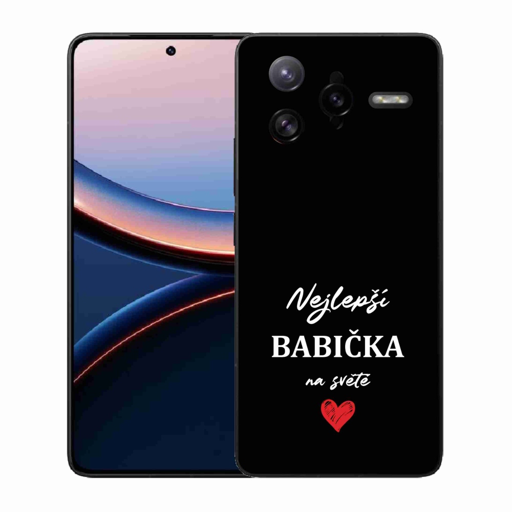 Gél borító mmCase a Xiaomi Poco F7 Ultra - a legjobb nagymama 1 fekete háttérrel