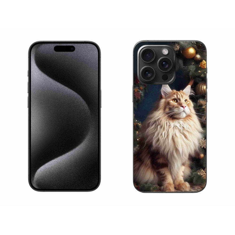 Zselés borítás mmCase iPhone 15 Pro Max készülékhez - macska a fánál