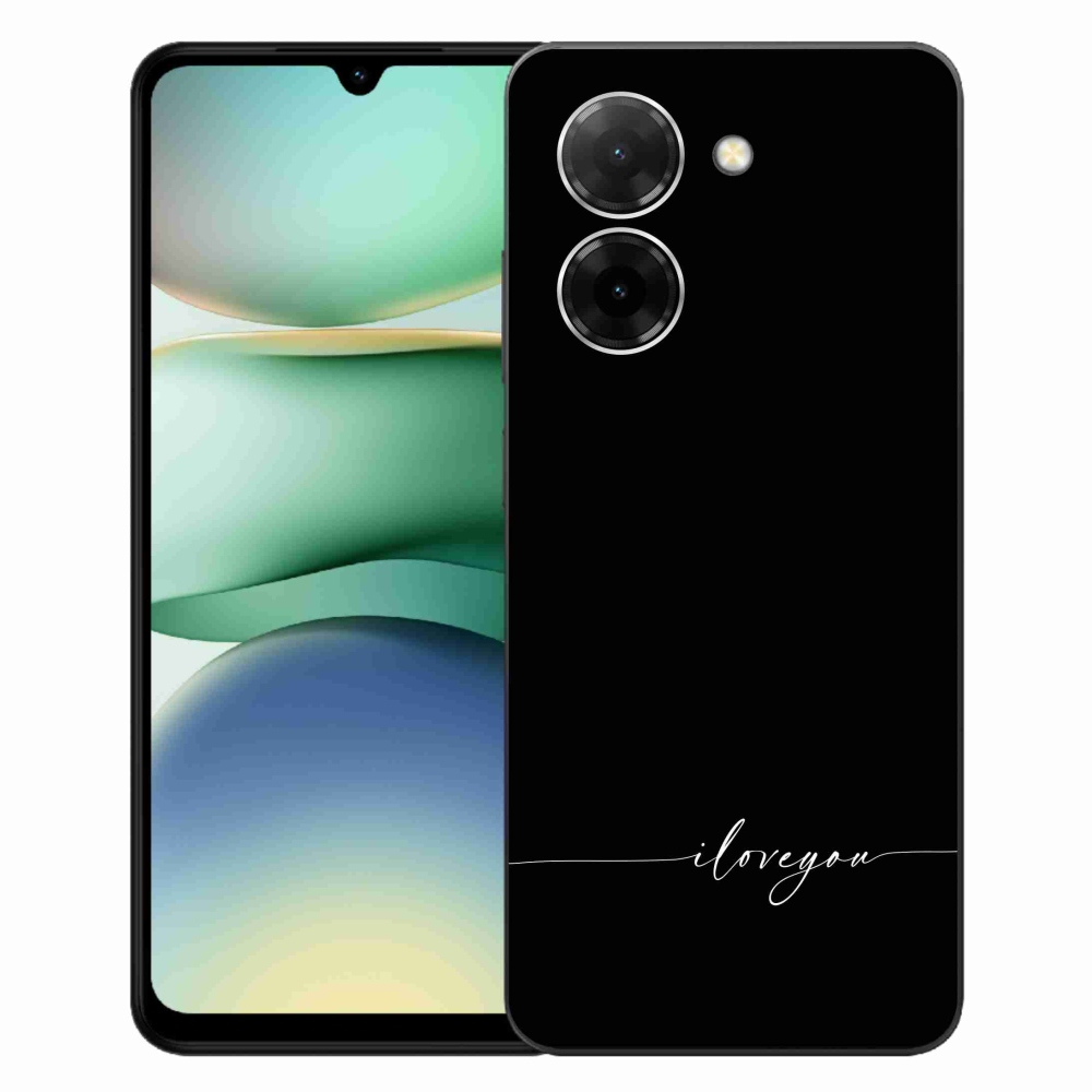 Gél borítás mmCase a Xiaomi Redmi A5 (171.7x77.8x8.3mm) - I love you fekete háttérrel