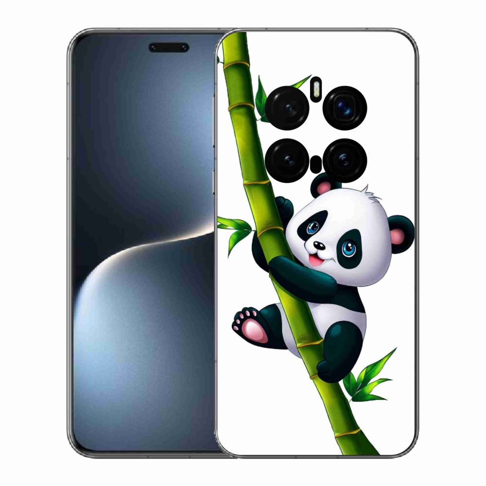 Zselés borítás mmCase a Honor Magic 7 Pro 5G számára - panda a bambuszon