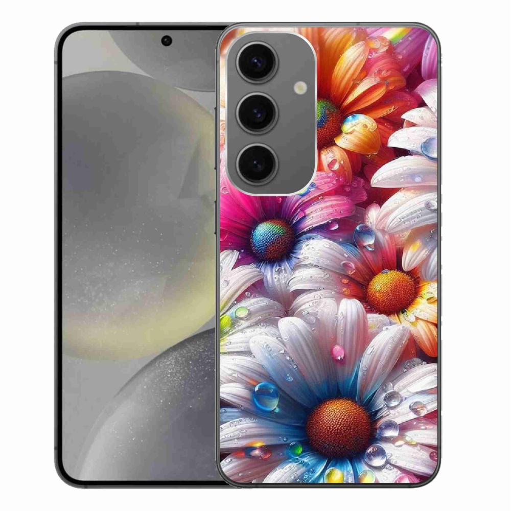 Gél védőhuzat mmCase Samsung Galaxy S24+ készülékhez - színes margaréták