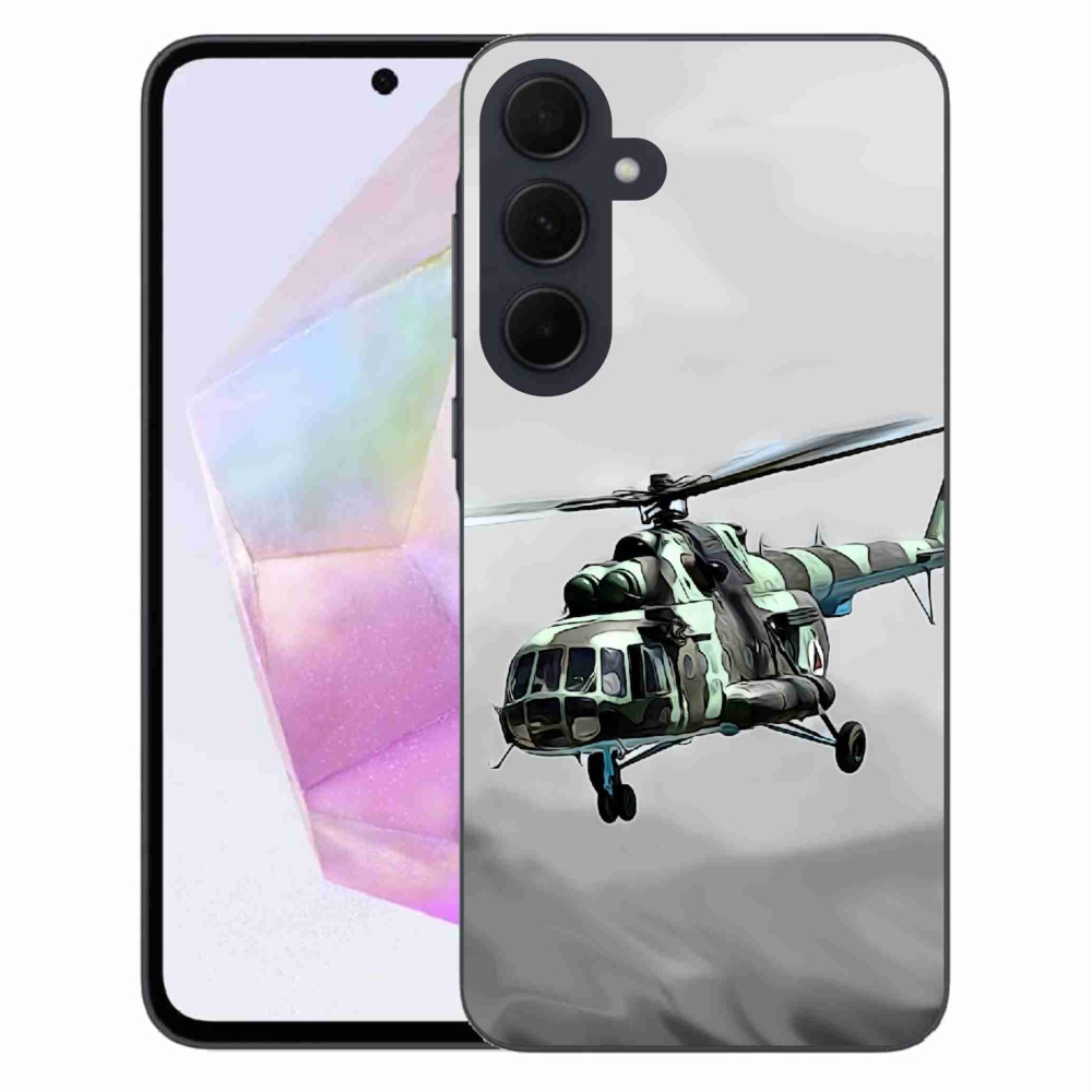 Gél borítás mmCase Samsung Galaxy A35 5G - katonai helikopterhez