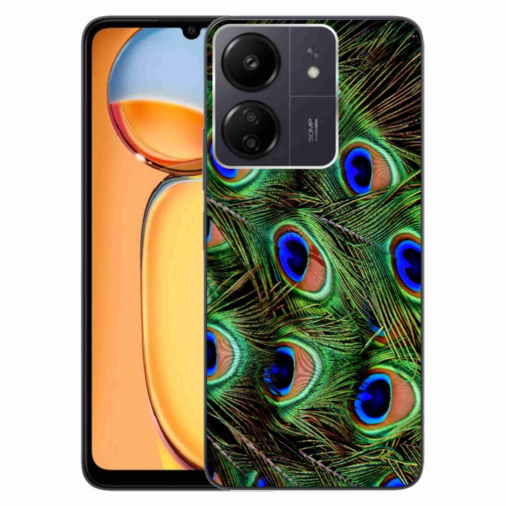 Gél borítás mmCase a Xiaomi Poco C65/Redmi 13C-hez - pávatoll