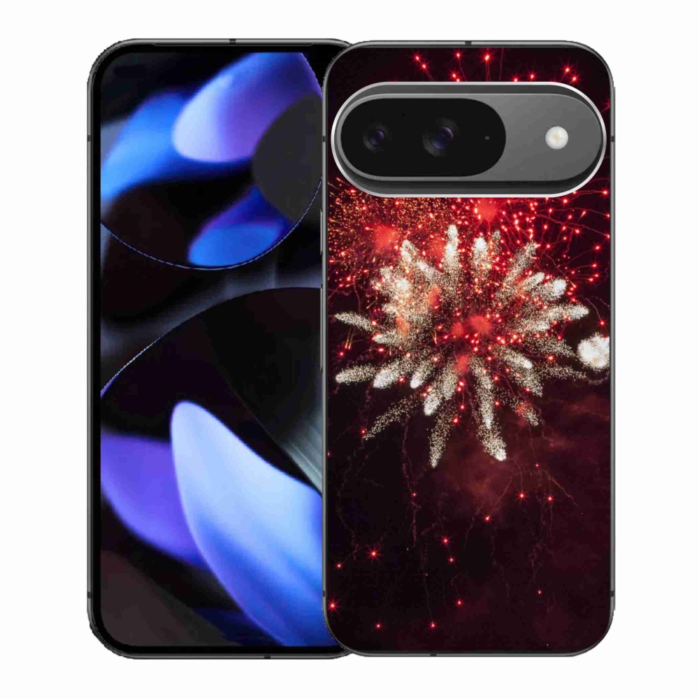 Zselés borítás mmCase a Google Pixel 9/9 Pro számára - tűzijáték