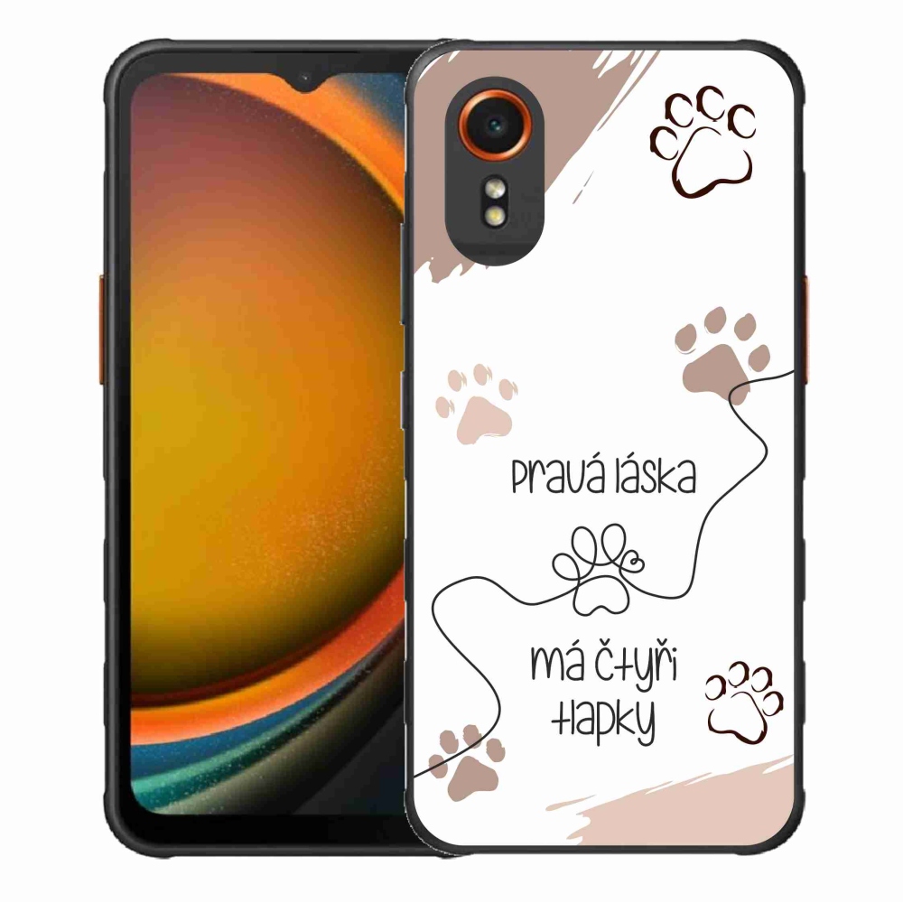 Gél borítás mmCase Samsung Galaxy Xcover 7 készülékhez - kutya motívum 1 fehér háttér