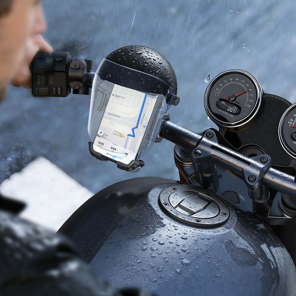 Držiak na bicykel a motorku Joyroom JR-ZS526 so slnečnou clonou – čierny