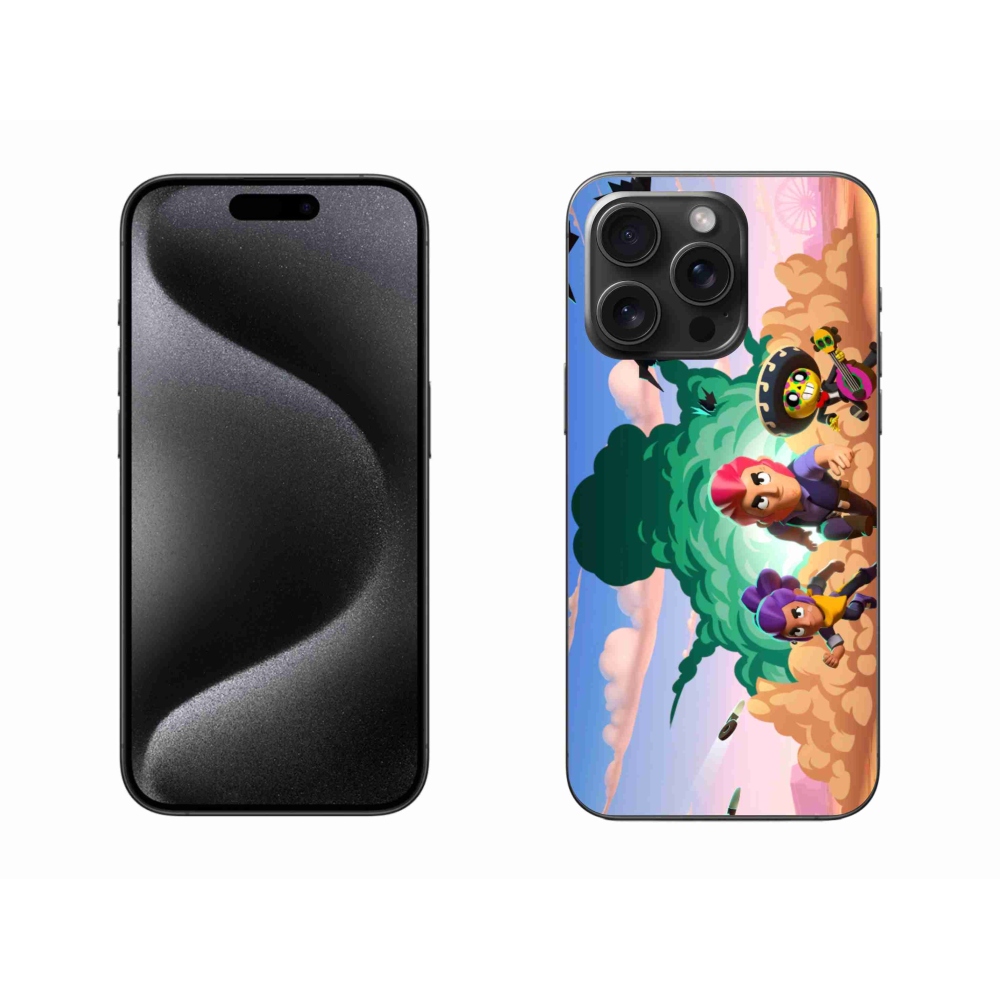 Zselés borítás mmCase iPhone 15 Pro Max készülékhez - verekedős csillagok