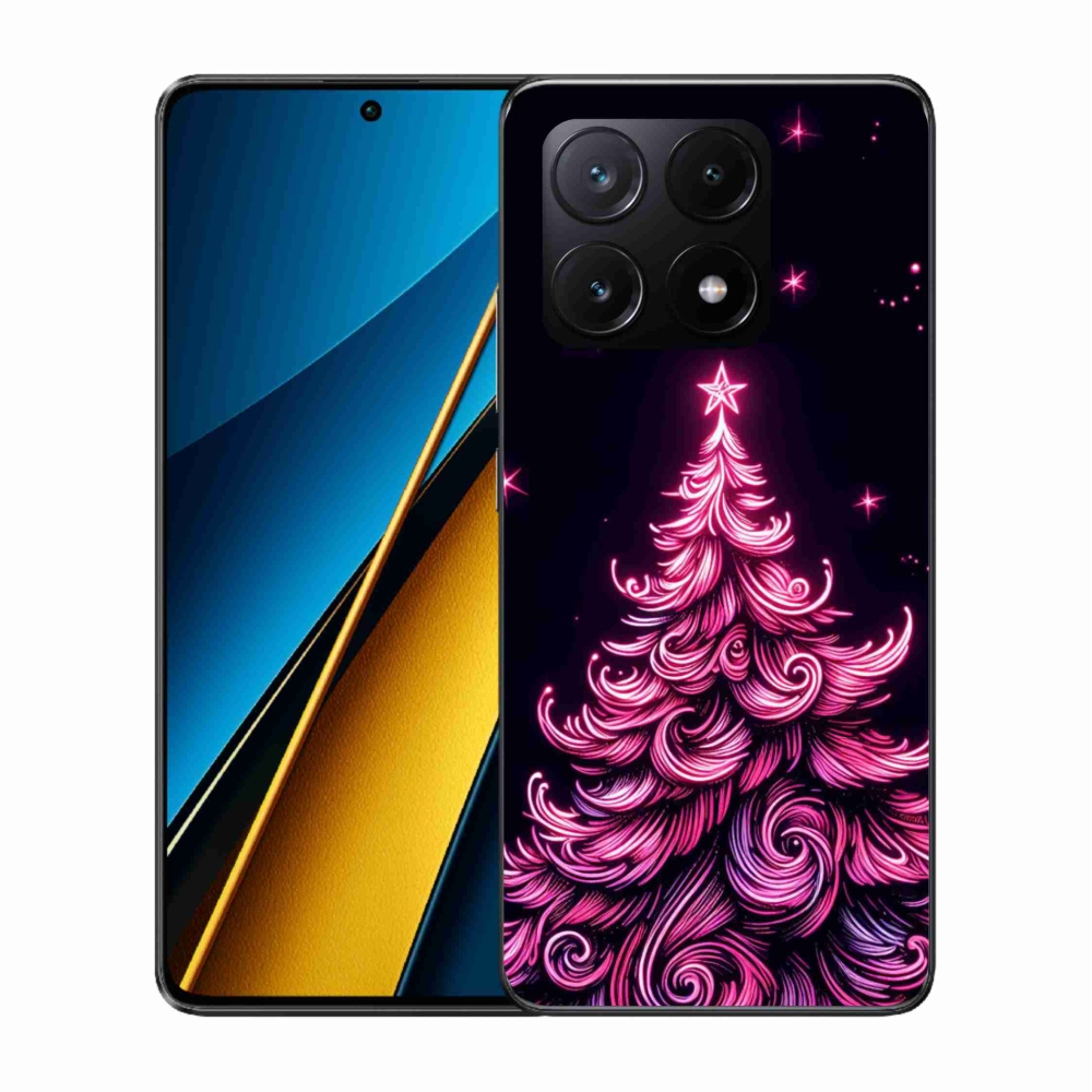 Gél borítás mmCase a Xiaomi Poco X6 Pro 5G számára - neon karácsonyfa 2