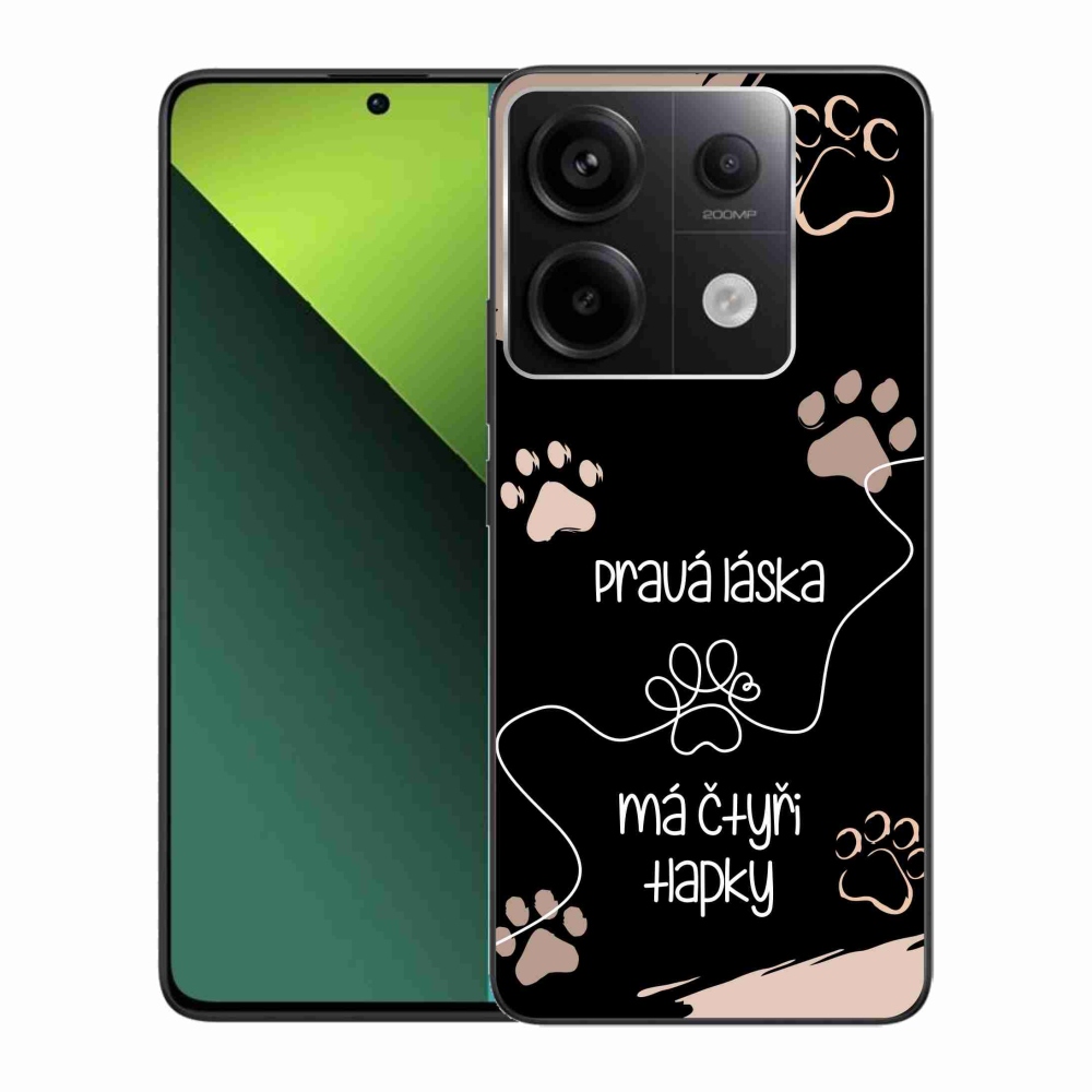 Gél borítás mmCase a Xiaomi Redmi Note 13 Pro 5G/Poco X6 5G számára - kutya motívum 1 fekete háttér