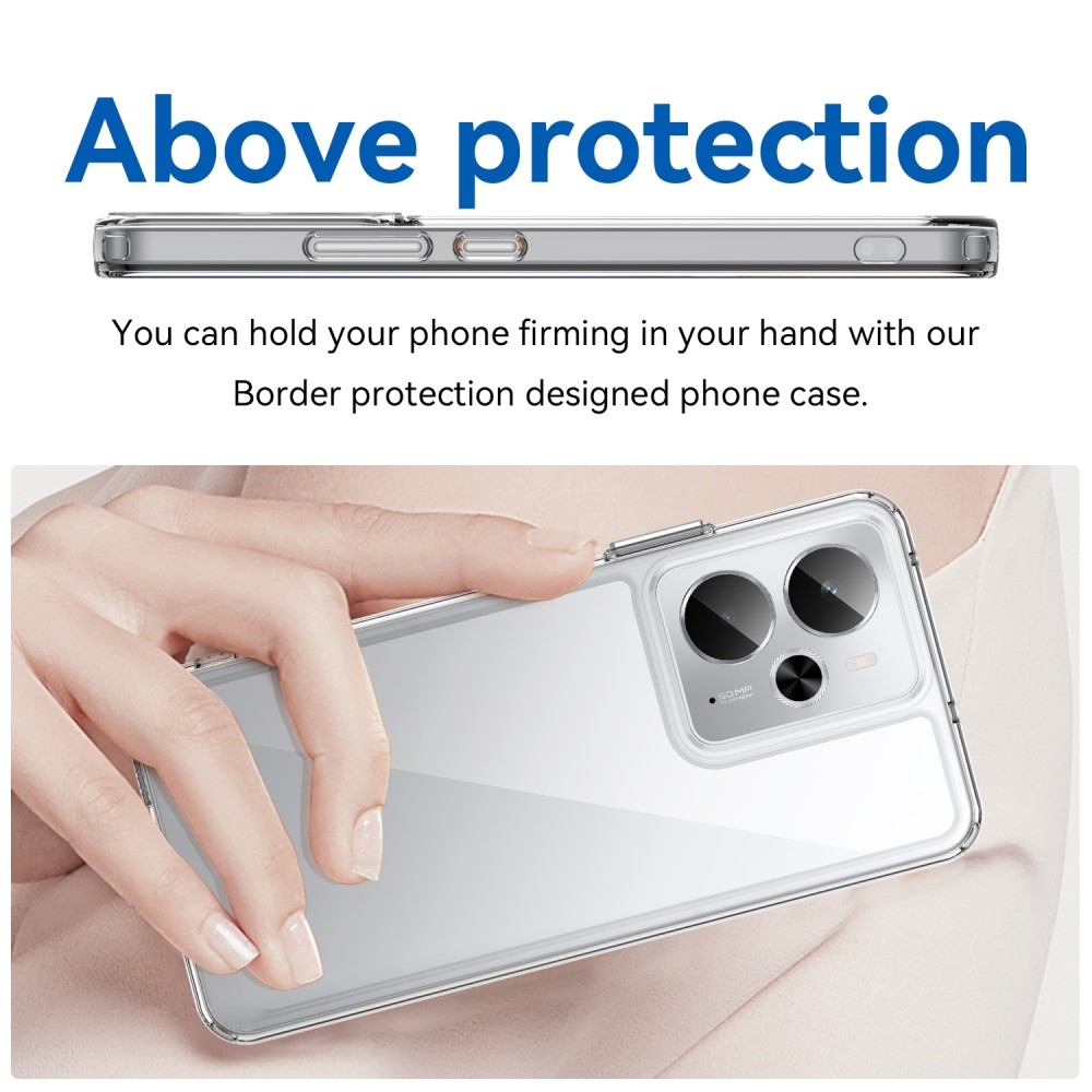 Gél tok fix hátlappal a Realme 14 5G/14T 5G készülékhez - átlátszó