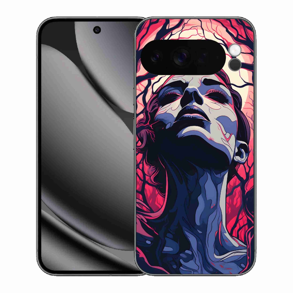 Zselés borítás mmCase a Google Pixel 10 Pro XL számára - absztrakt arc