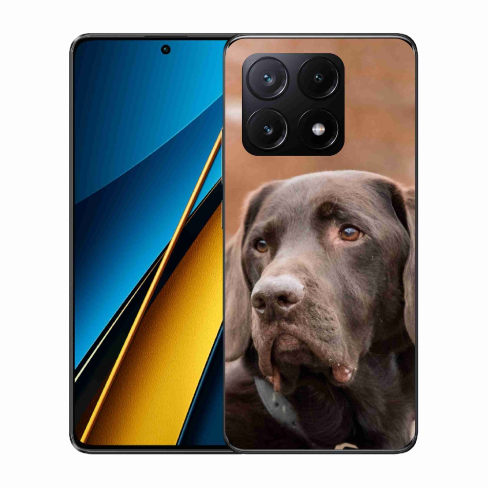Gél tok mmCase a Xiaomi Poco X6 Pro 5G-hez - barna labrador