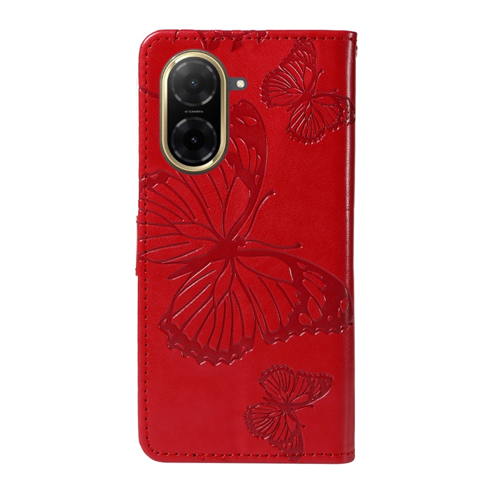 Nagy pillangó könyv tok Xiaomi Redmi A5 (171.7x77.8x8.3mm) - piros