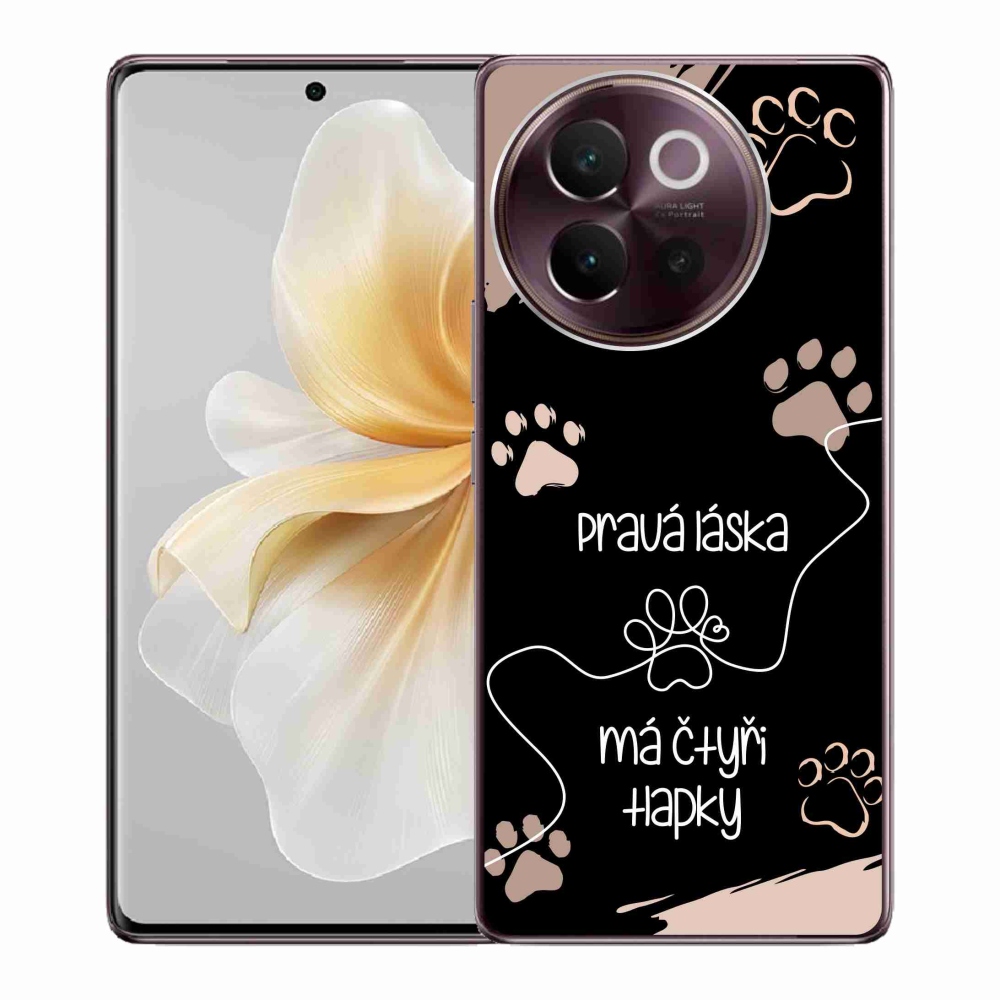 Gél borítás mmCase a Vivo V40 Lite 5G készülékhez - kutyamotívum 1 fekete háttér