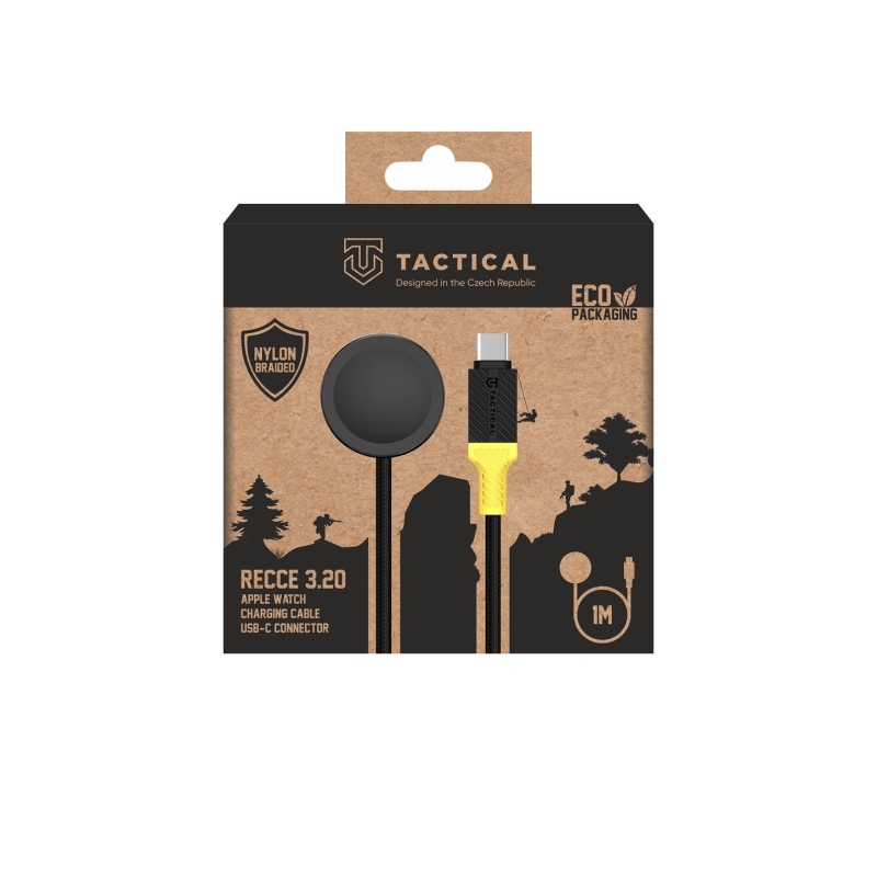 Tactical Recce 3:20 kábel Apple Watch-hoz Fekete/sárga