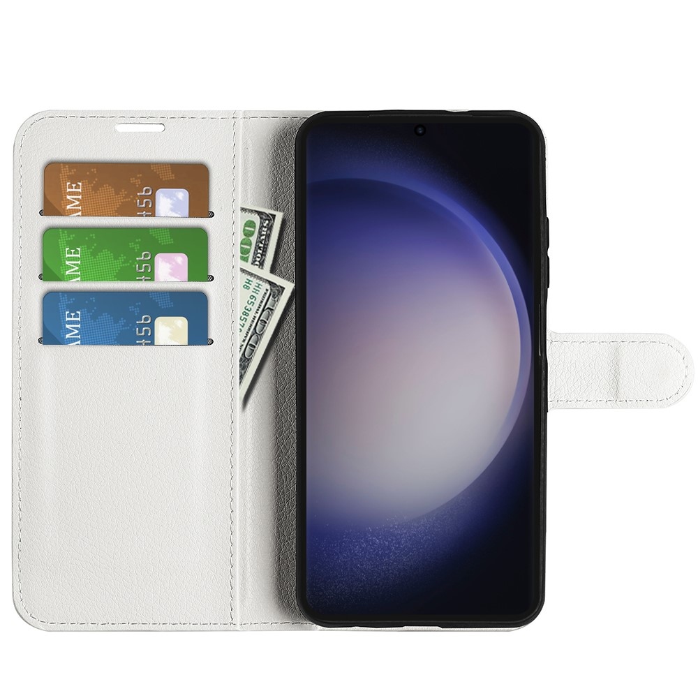 Litchi book tok Samsung Galaxy S24 Ultra készülékhez - fehér