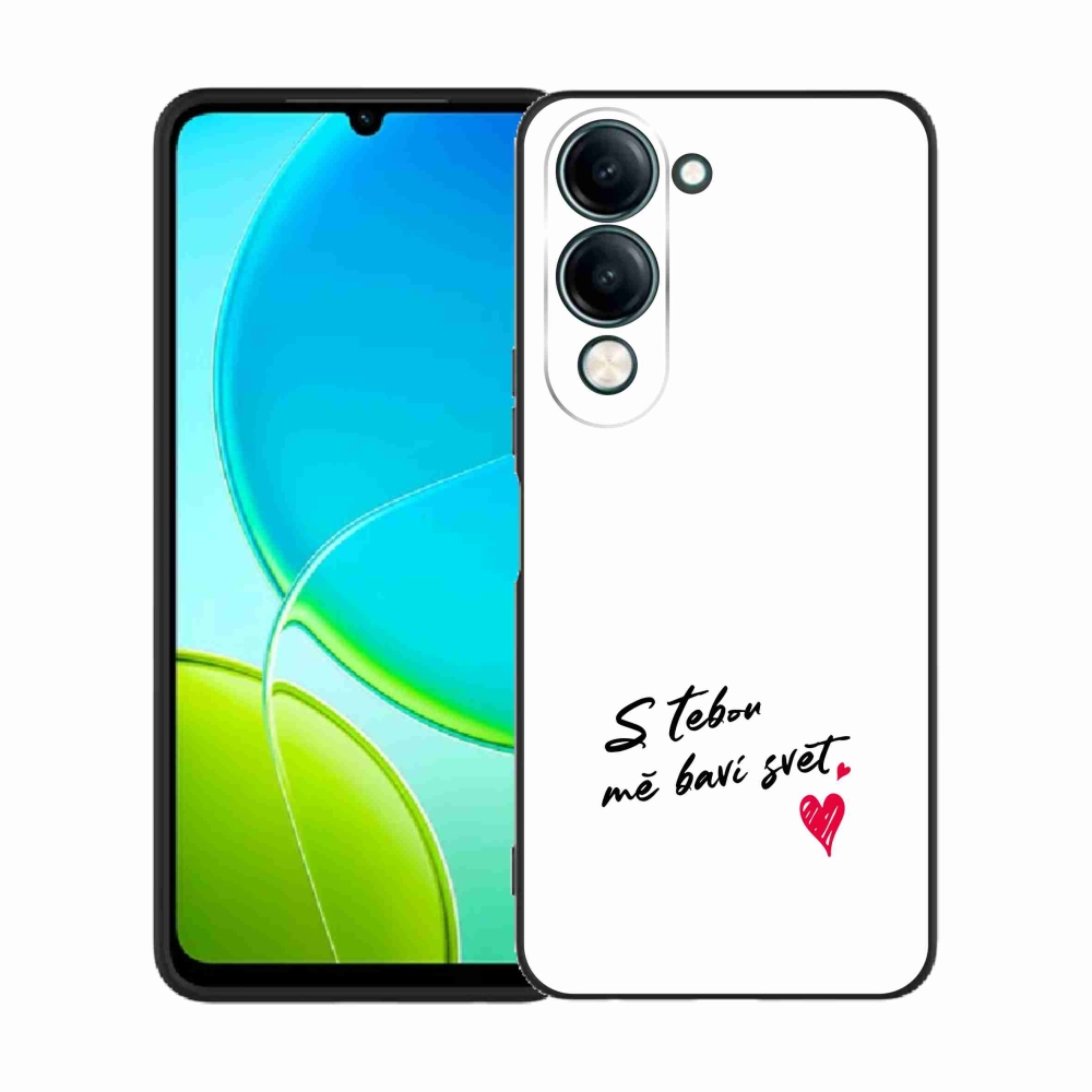 Gél borító mmCase a Vivo Y29s 5G-hez - szerelmes szöveg 1 fehér háttér