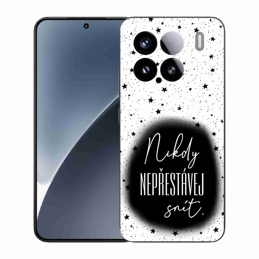 Gél borító mmCase a Xiaomi 15 - idézet 1 fekete és fehér háttérrel